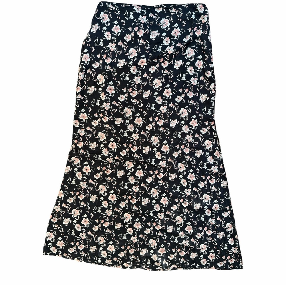 Free People Bijou 2 Pc Floral Set Sz 4 Black Cottagecore Open Back Maxi Skirt - Picture 4 of 14